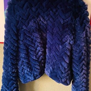 Alice and Olivia stretch fur cardigan.